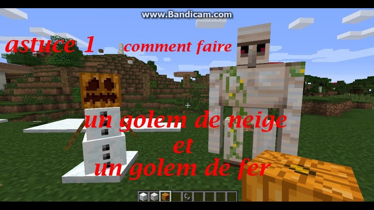 Tuto/Minecraft Comment faire un golem ect... - YouTube