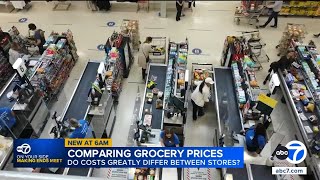 Comparing grocery prices to see if they greatly differ between stores