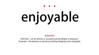How to pronounce enjoyable - Vocab Today