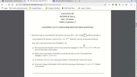 AP Calculus AB 2019 Free Response Speed Run — 00:58:19+00:04:00 Penalty