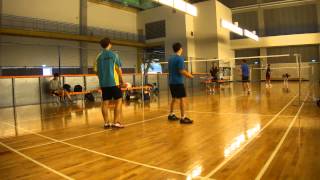 20131017大安雙打練習MD北極熊+永祥VS盧毅銘+李志浩