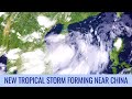 New tropical storm forming near China