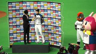 20110417斎藤佑樹初お立ち台＠札ド