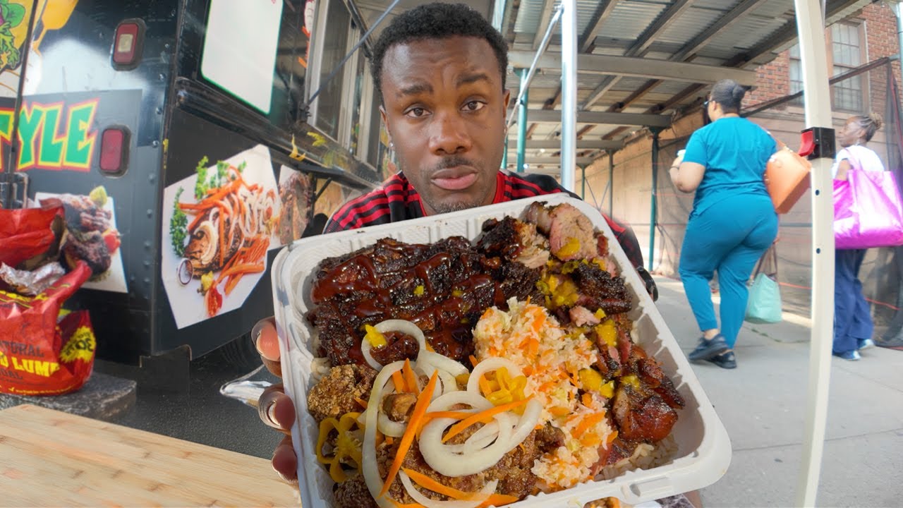 Epic Jerk Pork & Ribs Plate in NYC Bronx | Jamaican Street Food