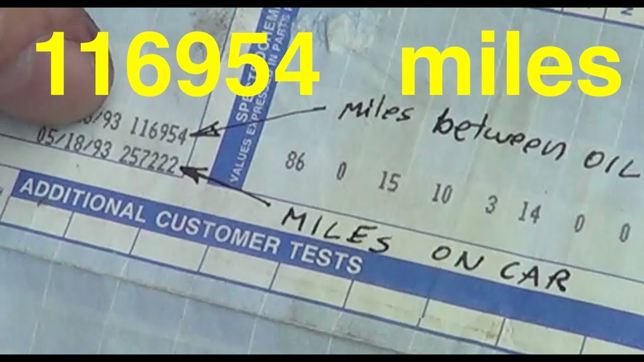 Long synthetic Oil Drain Interval Test 116k mile drain. YouTube