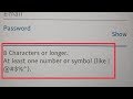 Fix Password 8 Characters or Longer At Least One Number Or Symbol Like @#$%^| PayPal Account Problem