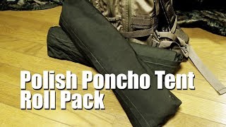 瑞典式 ポーランド軍テントの畳み方 Polish Lavvu Poncho Tent Roll Wrapping, Fold