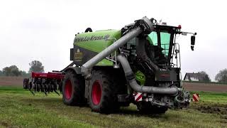 Strip  Till Bearbeitung 2021 mit Claas Xerion 4000 Saddle Trac u. Kaweco Tankaufbau