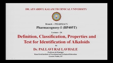 Pharmacognosy-I | AKTU Digital Education