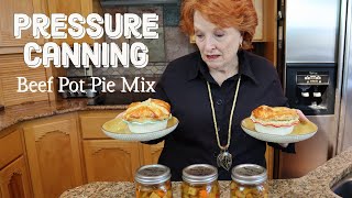 Pressure Canning Beef Pot Pie Mix
