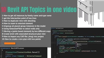 10 Revit API topics in one video - using C#