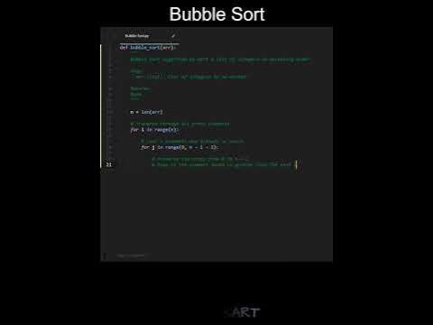 Bubble Sort Code in Python | Sorting Algorithms | Python Coding ...