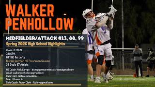 Boys Lax Class of 2029 Attack/Midflield Walker Penhollow - Spring 26 HS highlights