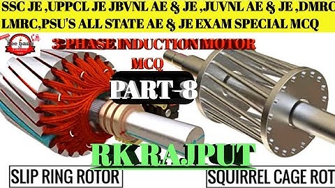 three phase induction motor mcq by rk rajput!!ssc je uppcl je and all AE &je exam!!