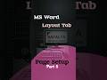 How to break column in Ms Word #layout #page #setup #msword #column #ytshorts