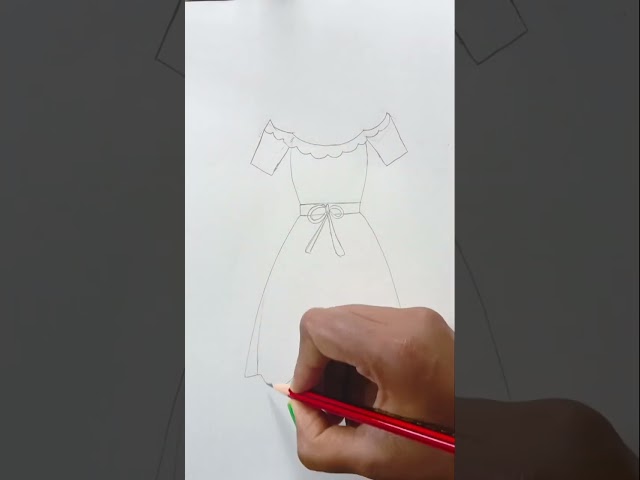 Dress design Drawing Tutorial ll Fashion Drawing Tutorial ll Easy Drawing