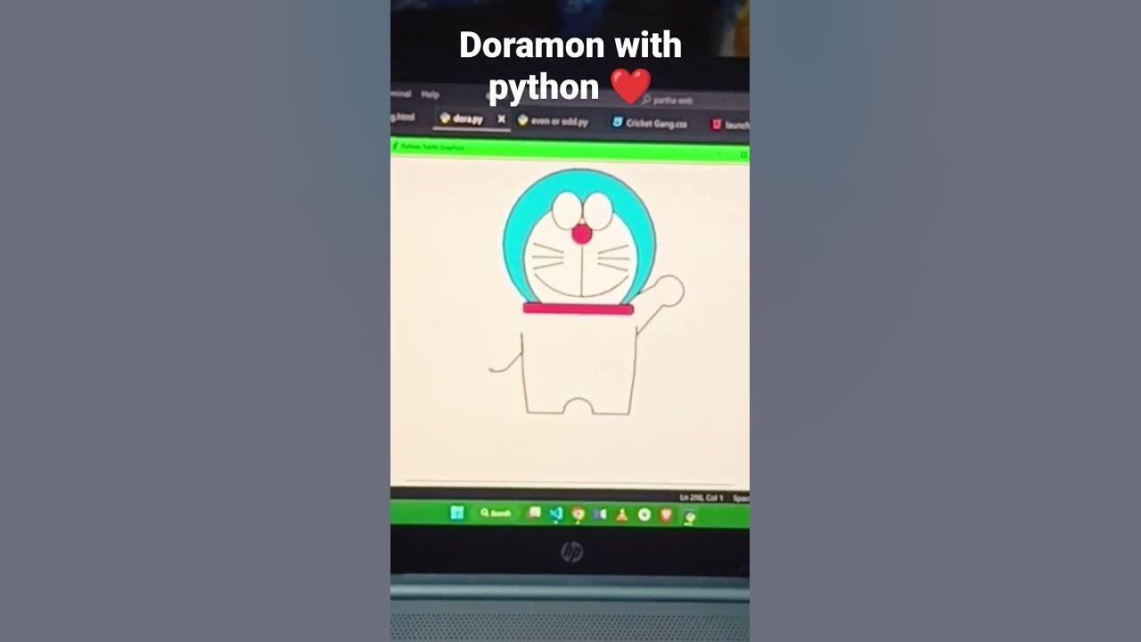 How can you draw Doraemon with python? really 🤔#short #python # ...