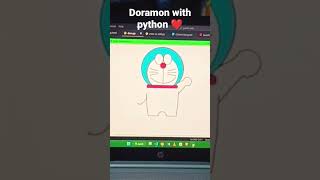 How can you draw Doraemon with python? really 🤔#short #python #doramonlover #coder #youtubeshorts