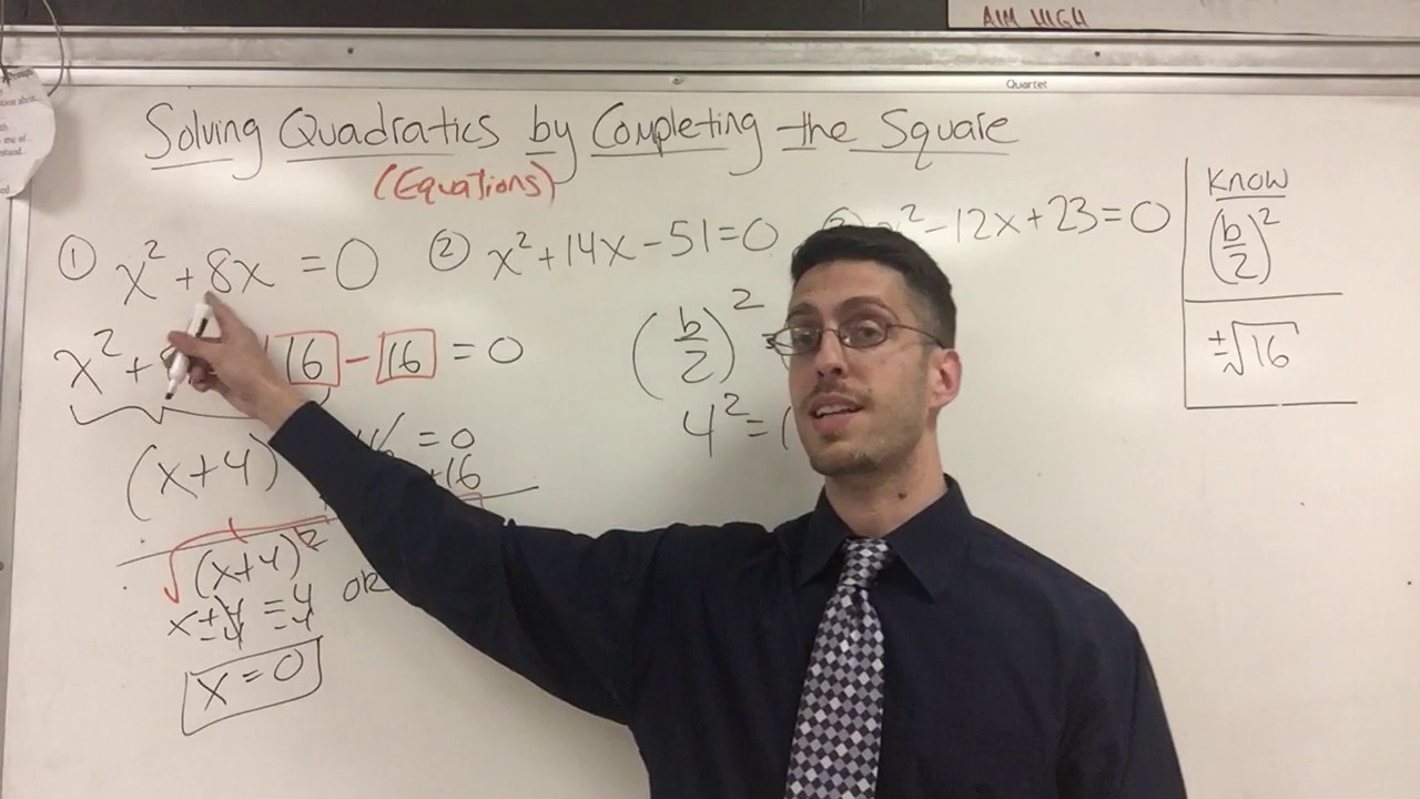 Solving Quadratics by completing the square - YouTube