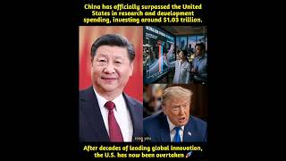 China has officially surpassed the United States in research and development spending, investing ar
