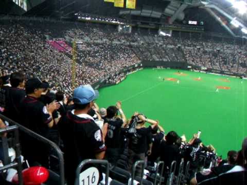 2010.7.19　札幌ドーム　日本ハムVS千葉ロッテ　里崎智也選手の応援