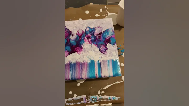 Swipe and blow (mixed technique fluid art)