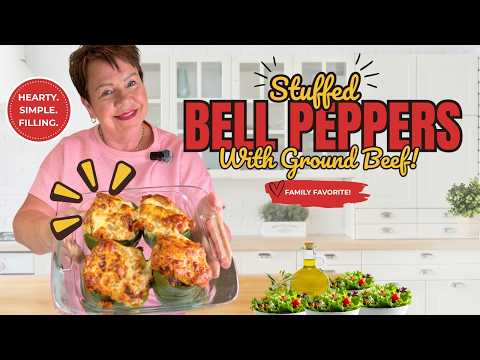 Easy Stuffed Peppers for When You're Out of Dinner Ideas | Ground Beef and Bell Pepper Recipe