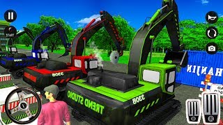 Permainan Mobil Mobilan Excavator Beko Heavy Menghancurkan Batu Besar Di Jalan - Android Gameplay screenshot 5