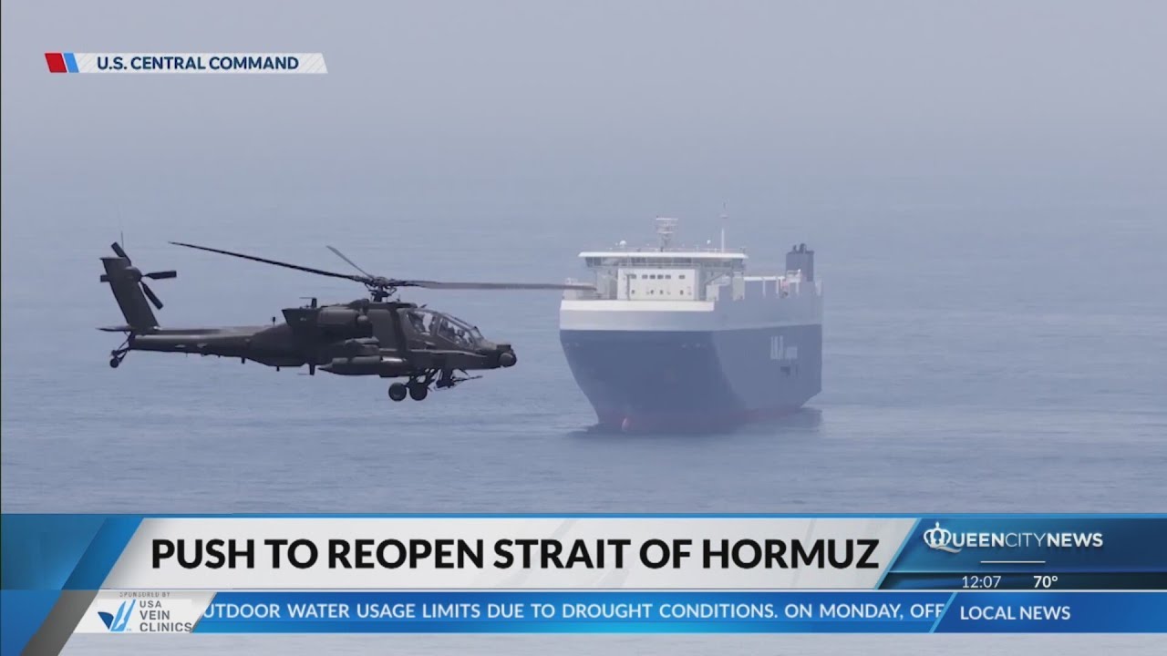 US pushes to reopen Strait of Hormuz - YouTube