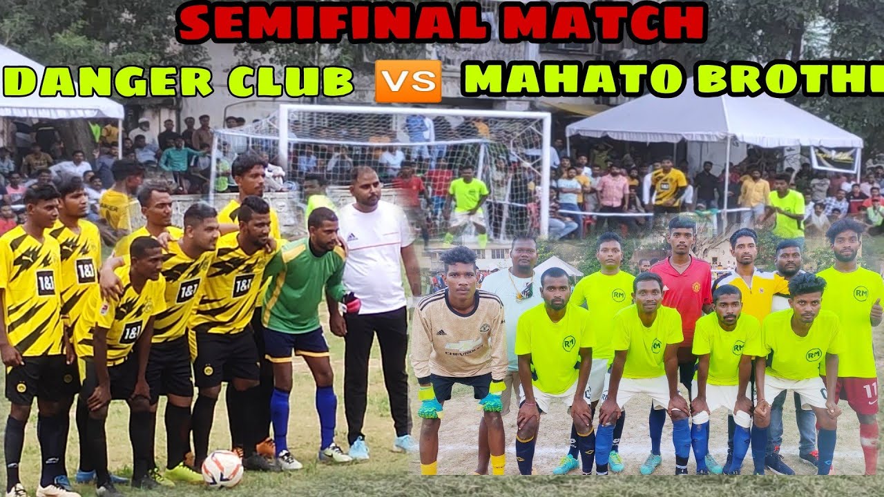 semifinal match at golmuri || danger club chandil vs mahato brother hurlung football tournament 2021