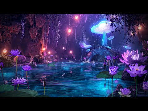 Magical Night 💜 Soft Calming Sleep Music 🎵 Fall Asleep Fast & Easy