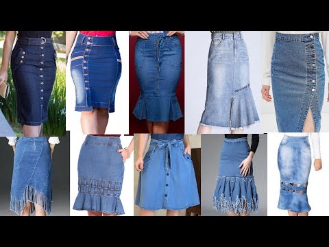 Энг сунгги модадаги  джинси юбкалар фасонлари/СТИЛЬНЫЕ ДЖИНСОВЫЕ ЮБКИ