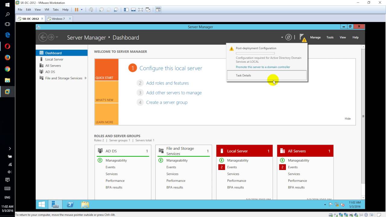 1.2 Remove role of Active Directory Domain Services Server 2012 R2 in ...