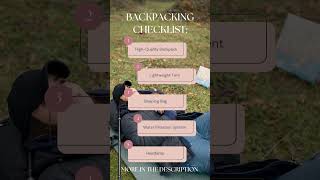 Backpacking checklist: