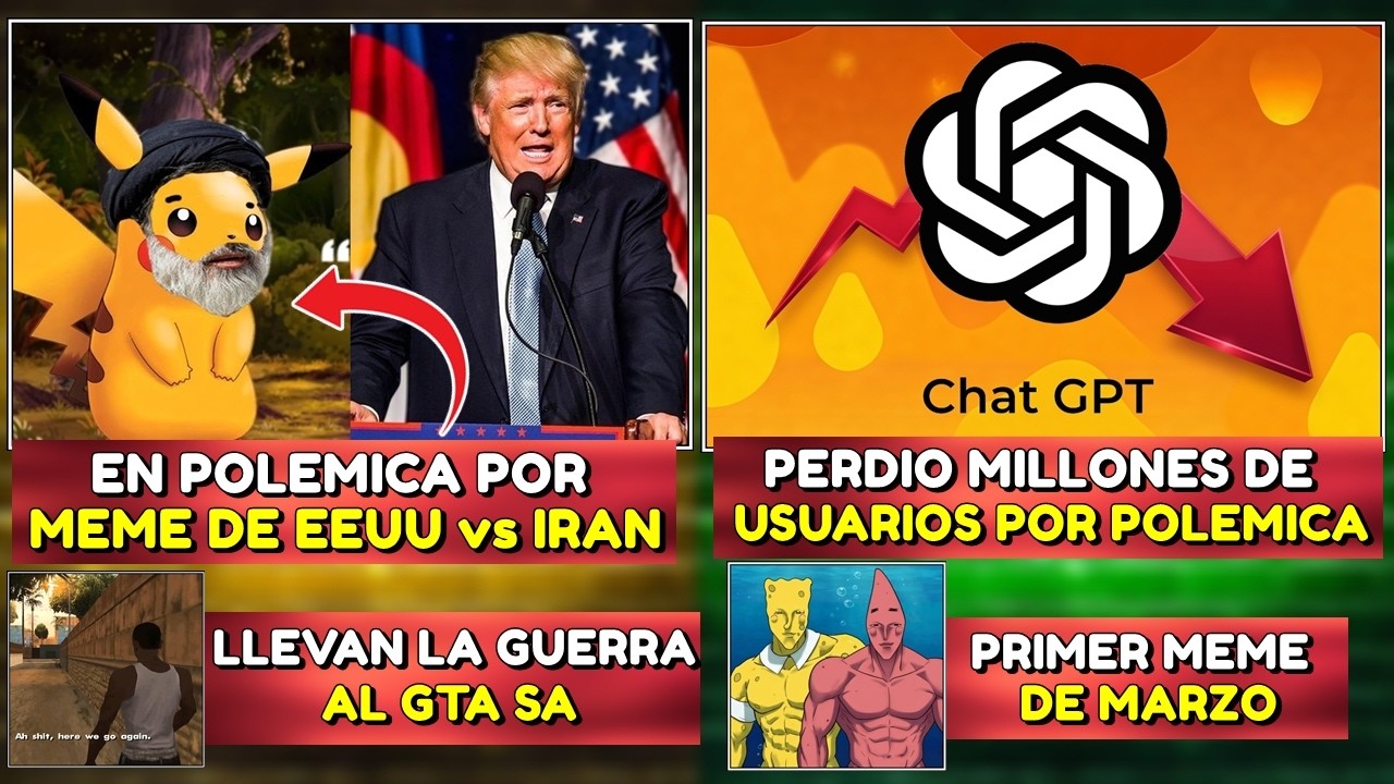 PIKACHU en POLEMICA por MEME de EE UU contra IRAN | HASTA SIEMPRE CHAT GPT | PRIMER MEME de MARZO