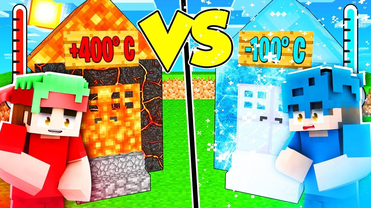 CASA CALDISSIMA🔥 CONTRO CASA FREDDISSIMA🥶 SU MINECRAFT!!
