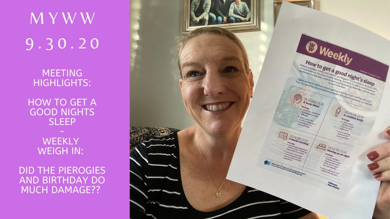 Weight Watchers | Weekly Meeting Topic - Sleep | WI - Did the Pierogies