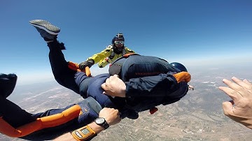 Mark on his AFF level two skydive and he