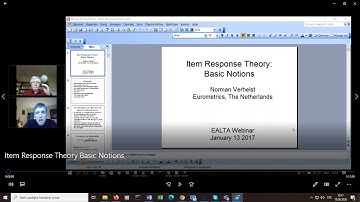 Item Response Theory: Basic Notions by Norman Verhelst
