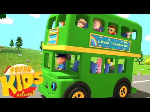 Колеса на автобусе | песни для детей | Super Kids Network Russia | развивающий мультфильм