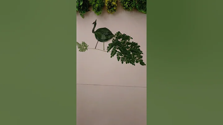 Leaf peacock,Peacock from leaf art,पत्तों से मोर बनाना,Creative leaf art idea,Beautiful leaf peacock