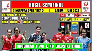 Hasil Semifinal Singapura Open 2024 Hari Ini ~ RANK 1 WD & XD Ke Final ~ Next JORJI vs AN SE YOUNG