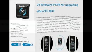Joyetech eVic-VTC Mini Firmware V1.00 Updating Guide