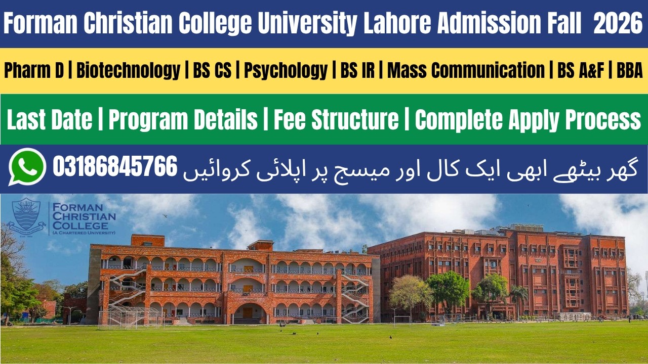 Forman Christian College University Lahore Admission 2026 | FC ...