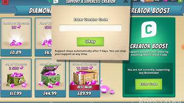 enter creator code cosmic (boom beach game play)