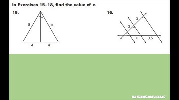 Find the value of x. Triangle Proportionality Theorems. Triangle Bisector Theorem