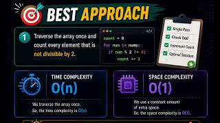 🚀 DSA #6 | Count Odd Numbers in Array | Python | Best Approach O(n) #DSA #Python #DsaWithPython