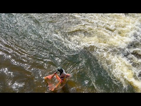Free Life!!! Real life 100% Cast Net Fishing Under A Dam At The Countryside (Episode 7)