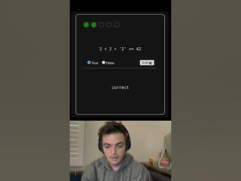 JavaScript true or false game. Can you do better? #javascript # ...