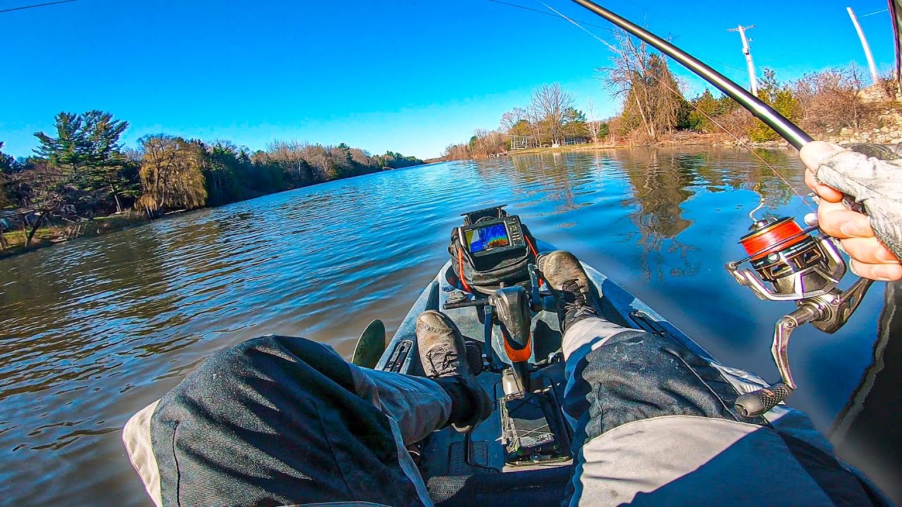 Kayak Fishing a WINDY River for Big Smallmouth YouTube